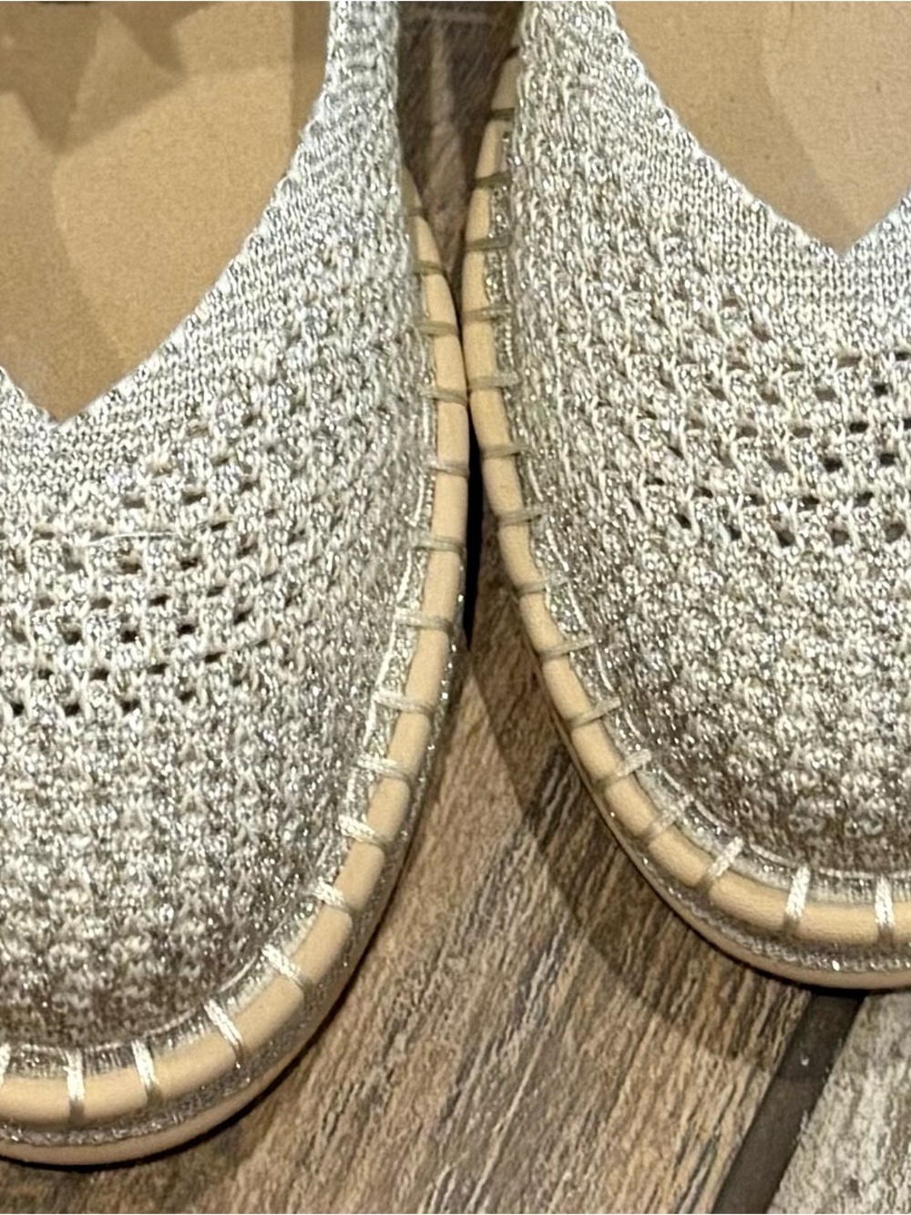 Rothy's Cream Woven Lace-Up Espadrille Flats - Picture 4 of 5
